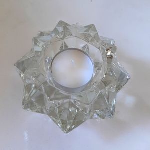 Vintage Crystal Starburst Tealight Holder